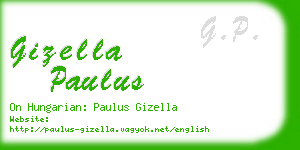 gizella paulus business card